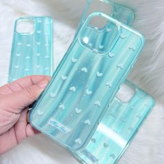 Case Ốp điện thoại iPhone Trái Tim Xanh (Blue Love) Hologram Bling Bling iPhone 13/14/15/16/Pro/Promax