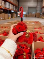 Móc Treo/ Móc Khóa Ngựa Gấu Bông Mã Đáo Thành Công Tài Lộc Tết