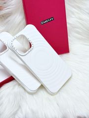 Case Ốp Điện thoại iPhone Casetify Ripple Case Trắng - Classic White Magsafe Basic iPhone 17/16/15Pro/Promax