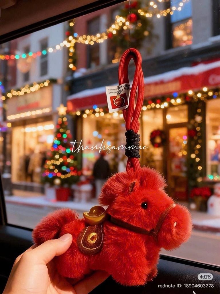 Móc Treo/ Móc Khóa Ngựa Gấu Bông Mã Đáo Thành Công Tài Lộc Tết