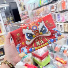 Dây Đeo / Túi Vải Đựng Tiền Lì Xì Tết 2026 - Lân - Thần Tài - TẾT