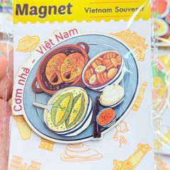 Nam châm Gỗ 3D Trang Trí Tủ Lạnh Fridge Magnet - Hình Ảnh Con Người Việt Nam - Món Ăn Việt Nam - Quà lưu niệm Việt Nam