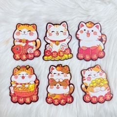 Magnet Trang Trí Tủ Lạnh Ông Thần Tài - Lân - Mèo- Tết ( 3 Mẫu)