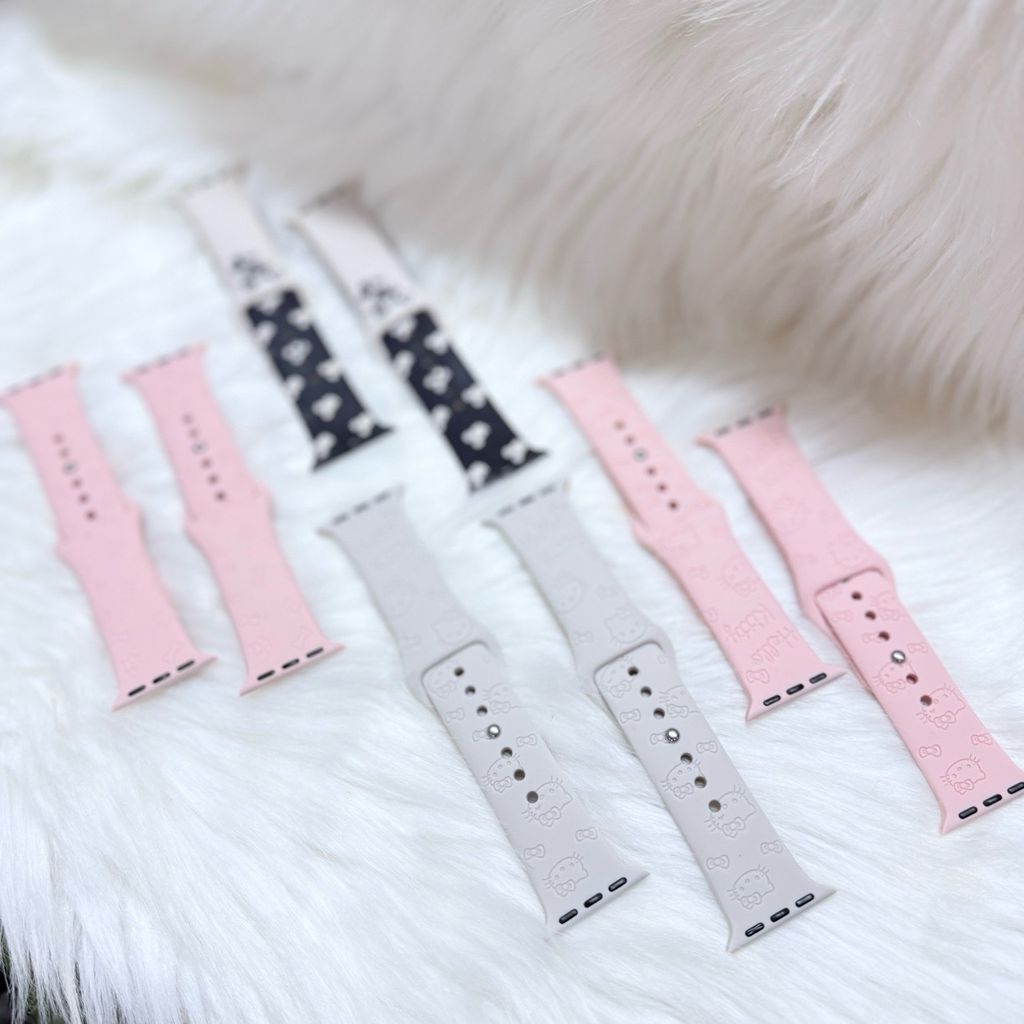 Dây Apple Watch Silicone Họa tiết HELLO KITTY chống bẩn