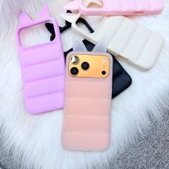 Case Ốp điện thoại iPhone phao Tai MÈO chất silicone iPhone 15/16/17Pro/Promax