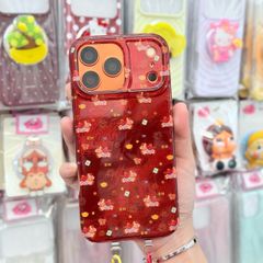 Case Ốp điện thoại iPhone Ngựa Cõng Túi Vàng Tài lộc Ánh Xà Cừ Đỏ iPhone 13/14/15/16/17Pro/Promax - TẾT