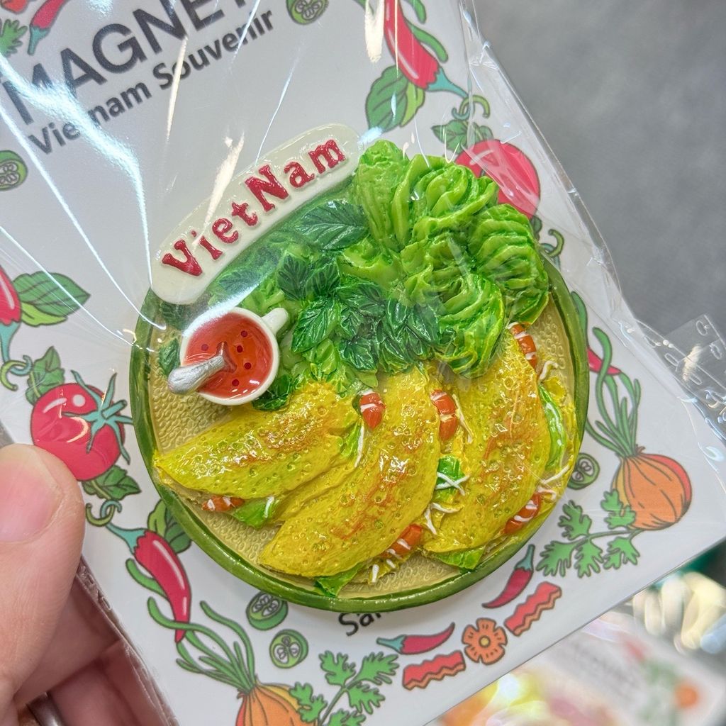 Nam Châm Gỗ 3D Trang Trí Tủ Lạnh Fridge Magnet - Món Ăn- Quà lưu niệm