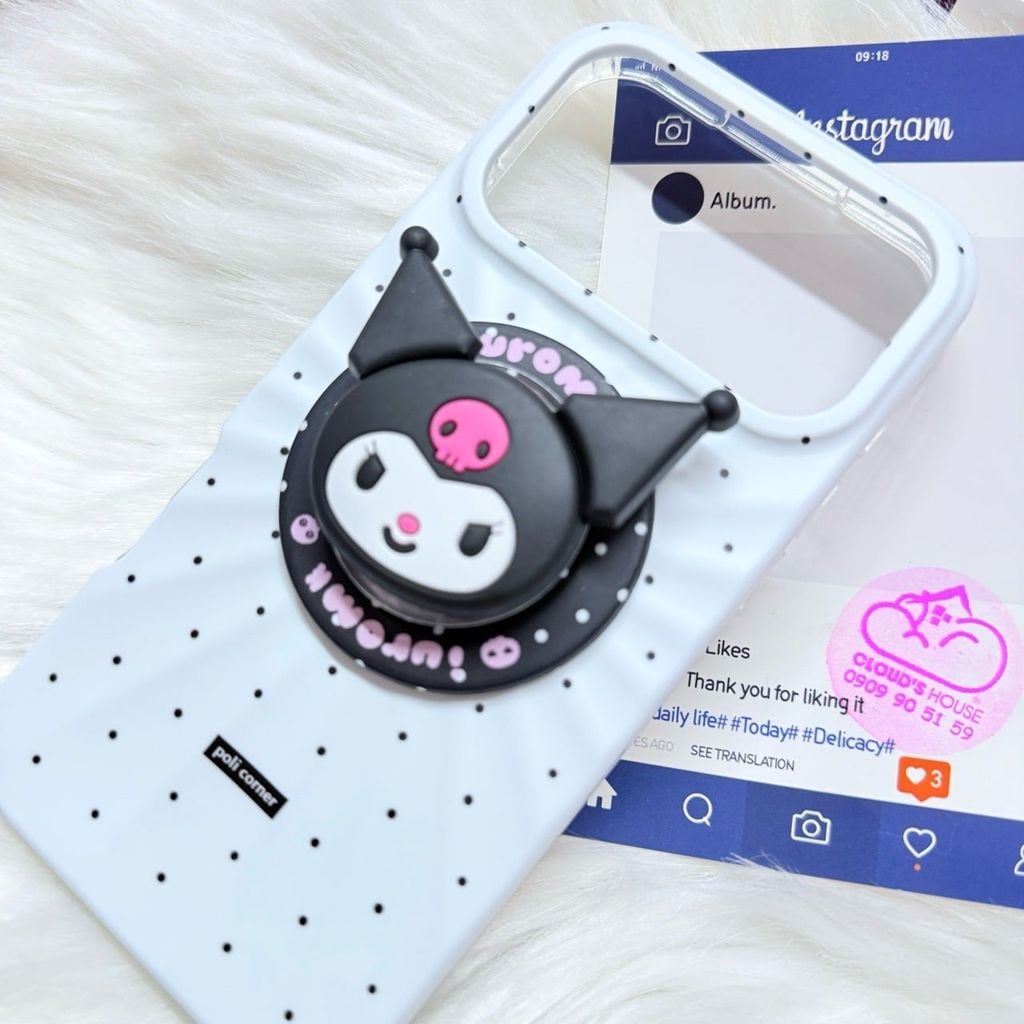 Case Ốp điện thoại iPhone Màu Trắng Chấm Bi Poli Corner Magsafe Basic iPhone 17/16/15/14/13/12/Pro/Promax