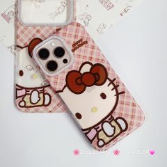 Case Ốp điện thoại iPhone Hello Kitty Trong Camera viền Bling Bling iPhone 13/14/15/16/17/Plus/Pro/Promax