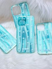 Case Ốp điện thoại iPhone Trái Tim Xanh (Blue Love) Hologram Bling Bling iPhone 13/14/15/16/Pro/Promax