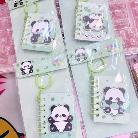 SỔ LÒ XO Móc Khóa Gấu Trúc