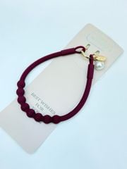 DÂY BI CHARM HOA Ngọc Trai Silicone CHỐNG BẨN kèm charm