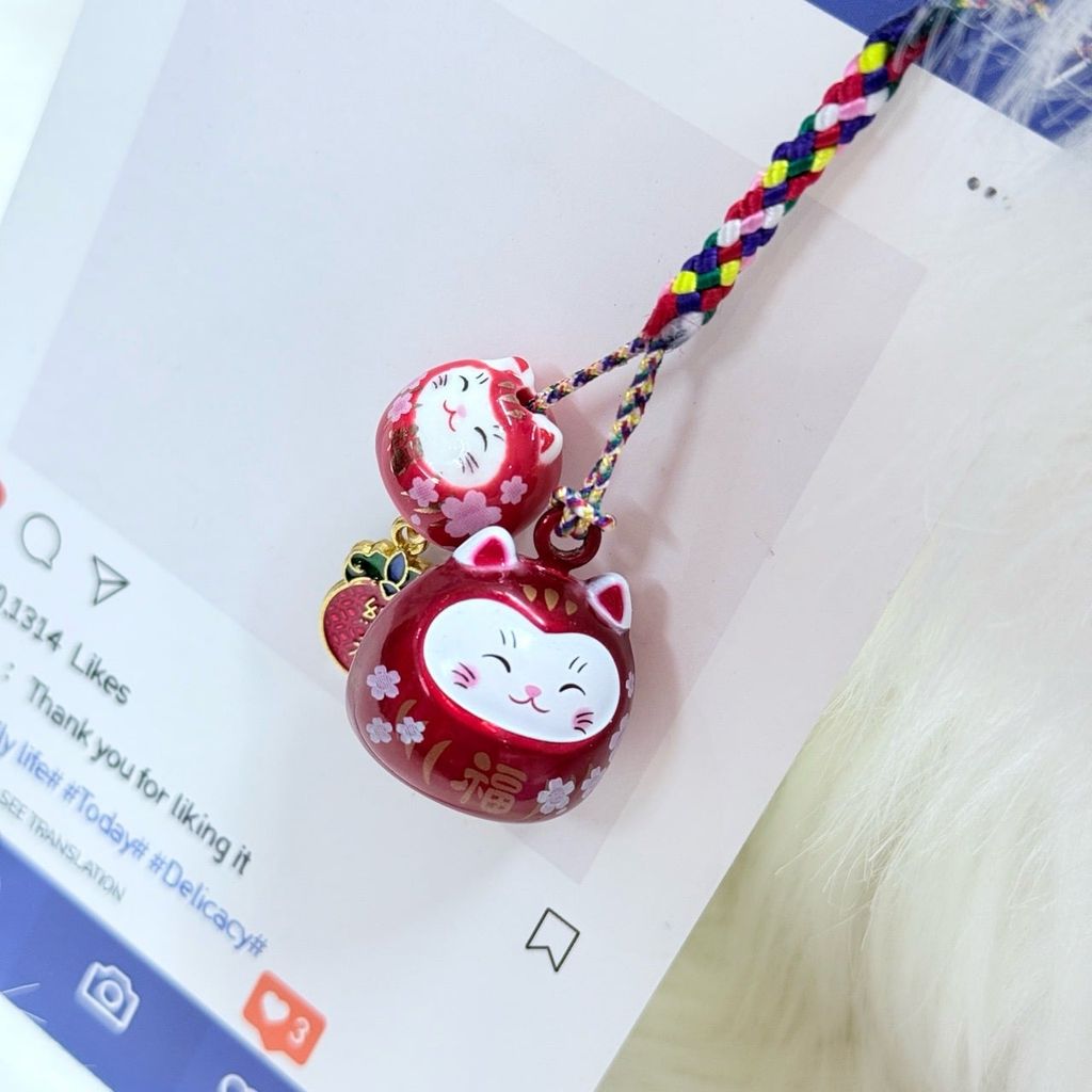 Móc Điện Thoại Mèo Lớn Mèo Nhỏ Móc Túi Phụ Kiện Đẹp nhiều màu (ánh hologram)