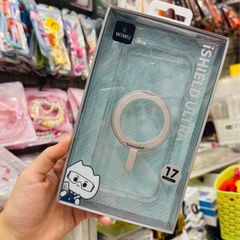 Case Ốp điện thoại iPhone Wiwu Isheild Ultra Magsafe Trong Chống Dựng iPhone 16/Pro/Promax