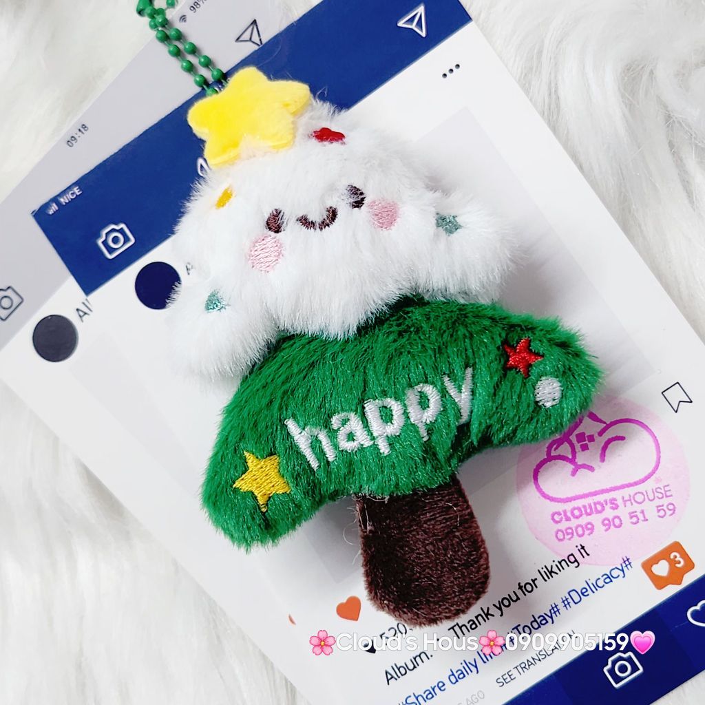 Móc Khóa Gấu Bông Giáng Sinh