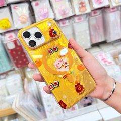 Case Ốp điện thoại iPhone Mèo May Mắn & Túi Tiền Money Tài lộc Ánh Xà Cừ Magsafe Vàng iPhone 13/14/15/16/17Pro/Promax