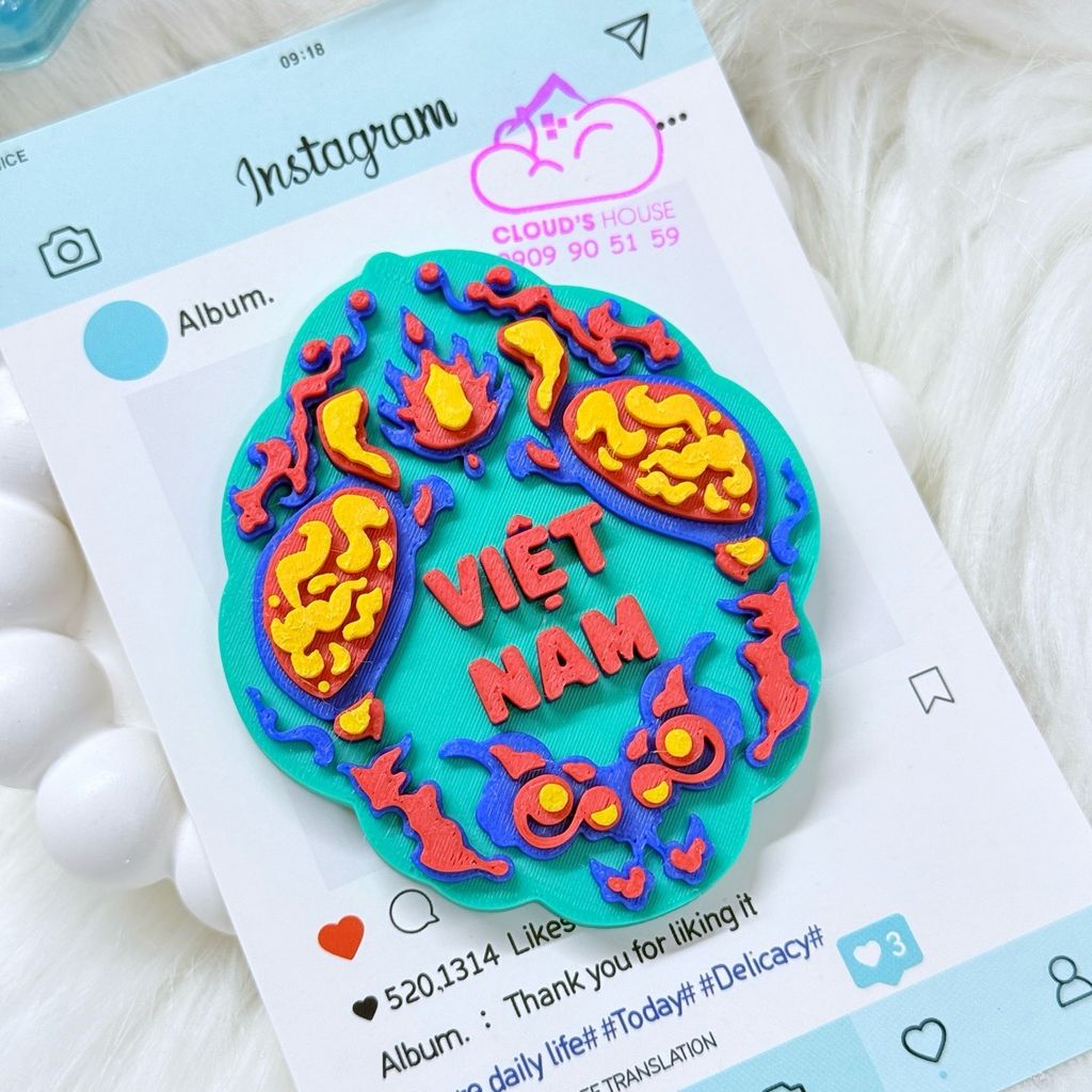 CNHN- Nam Châm Hít/ Dán Tủ Lạnh Quà Lưu Niệm Việt Nam Fridge Magnet - Refrigerator Magnet