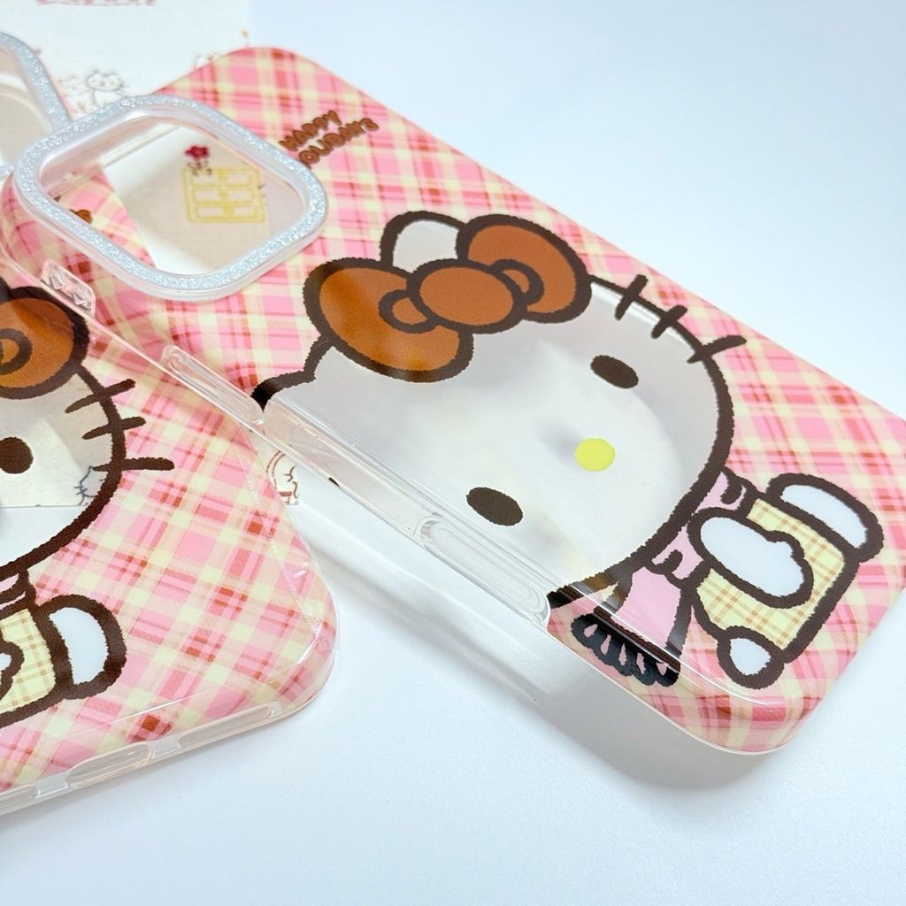 Case Ốp điện thoại iPhone Hello Kitty Trong Camera viền Bling Bling iPhone 13/14/15/16/17/Plus/Pro/Promax