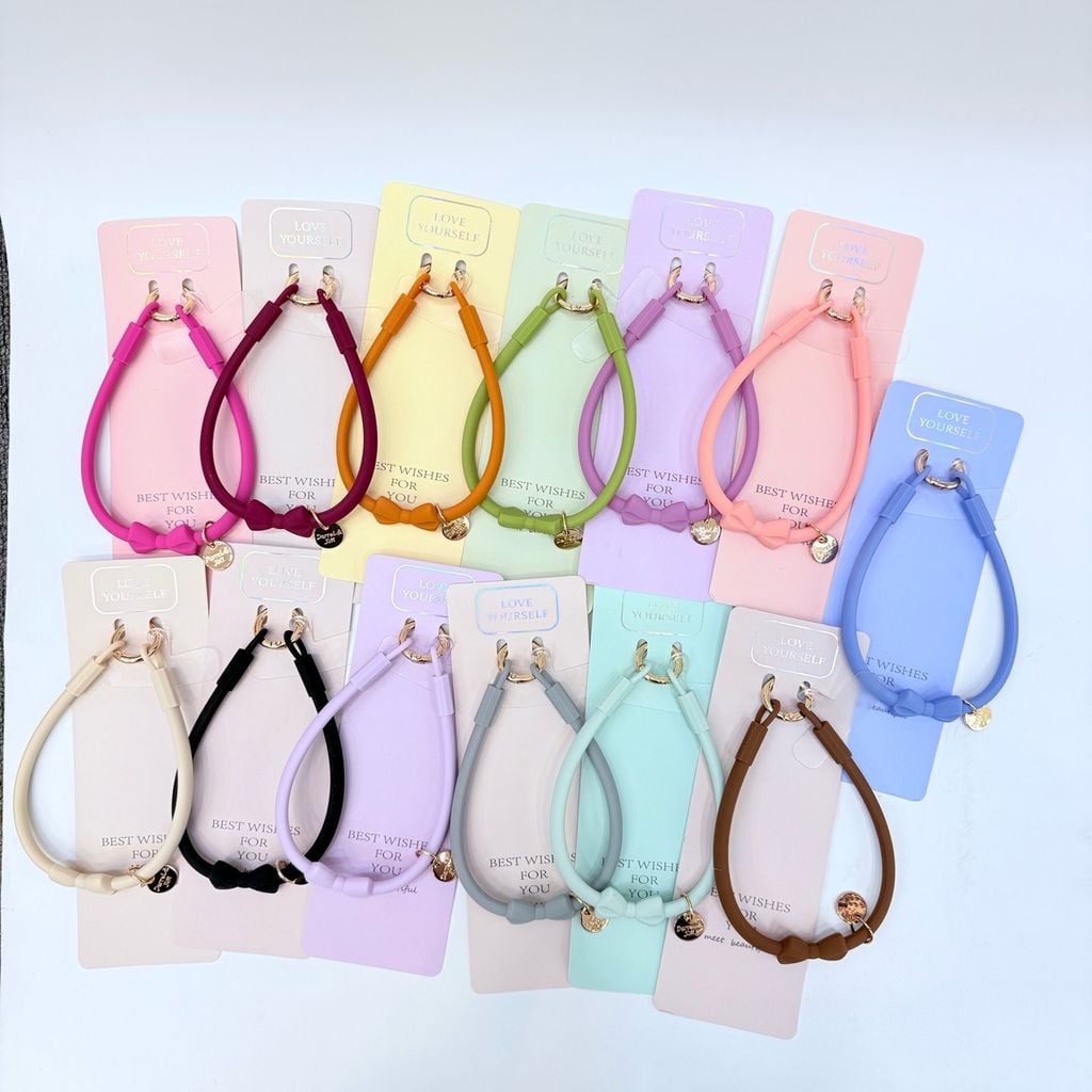 DÂY NƠ Silicone CHỐNG BẨN kèm charm