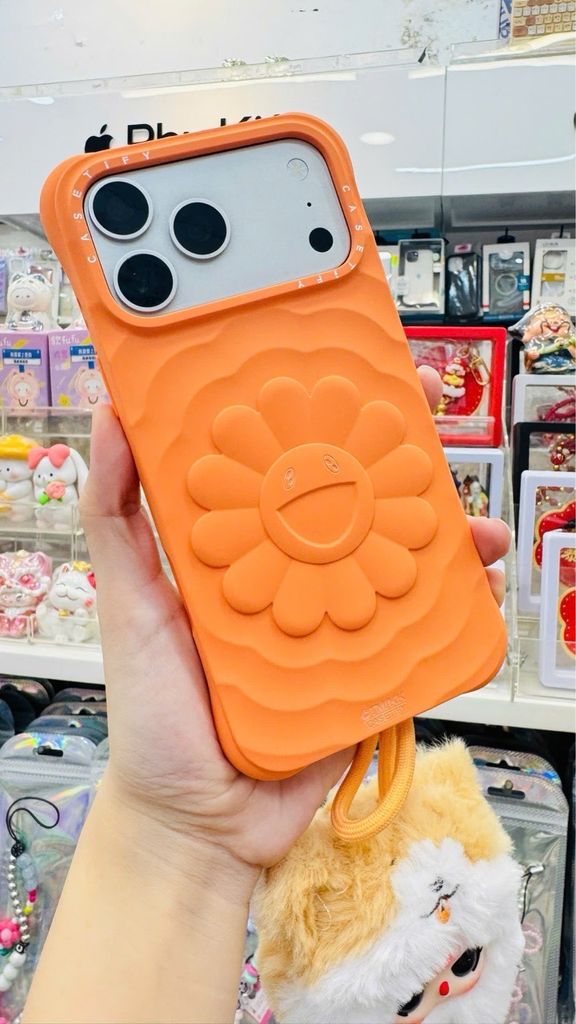 Case Ốp Điện thoại iPhone TAKASHI MURAKAMI x CASETiFY FLOWERS BLOOM Màu Cam Basic iPhone 17/16/15Pro/Promax