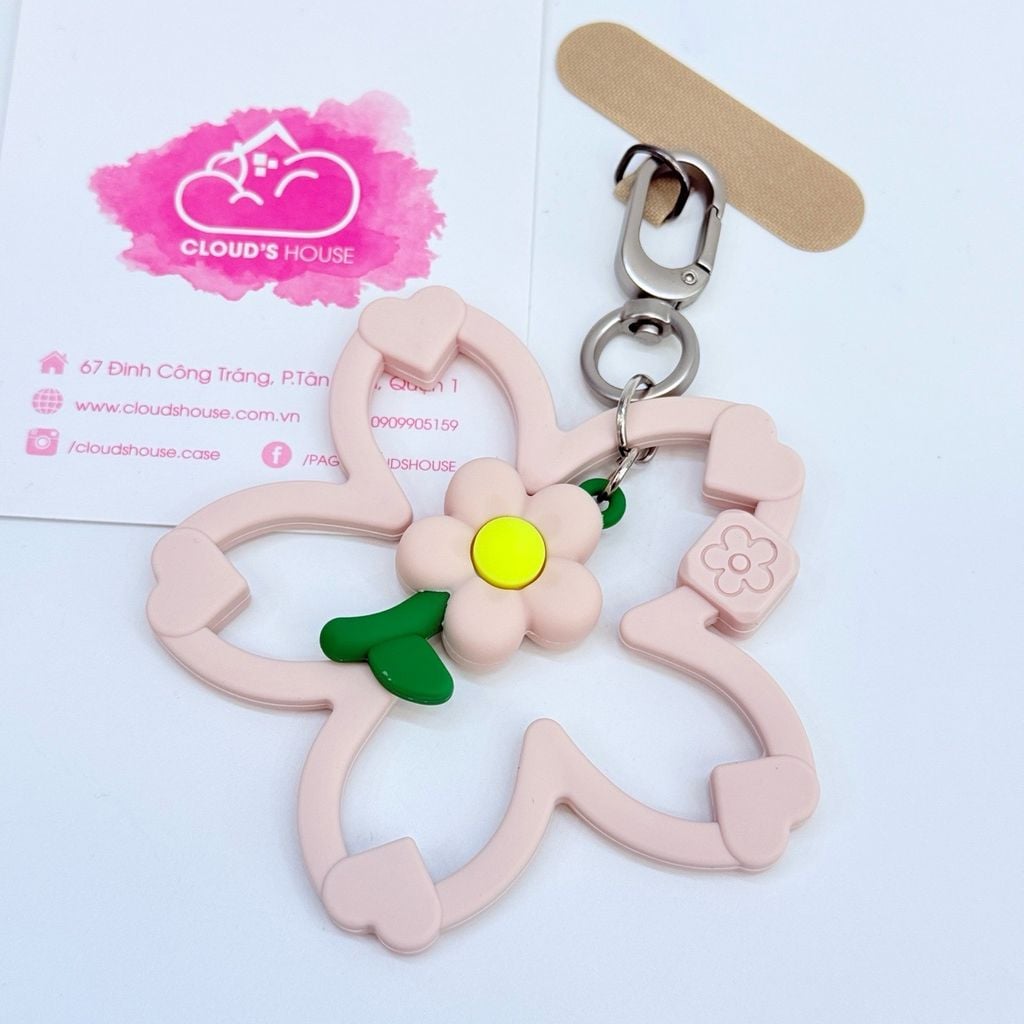 DÂY CHARM HOA Silicone R.E.P CaseTify CHỐNG BẨN kèm charm nhiều màu sắc