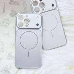 Case Ốp Điện thoại iPhone Nhám Màu Bạc Basic Bảo Vệ Camera Magsafe Basic iPhone 17/16/15Pro/Promax