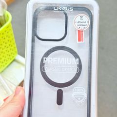 Case Ốp điện thoại iPhone Trong Likgus Magsafe Viền Màu Nhám Lưng Trong Không Vàng 16/Plus/Pro/Promax - PREMIUM Classic Design