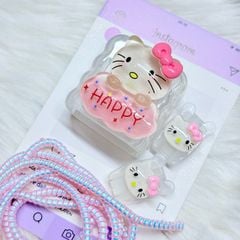 COMBO BẢO VỆ CÓC CÁP SẠC HELLO KITTY