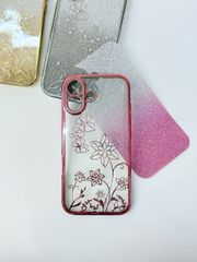 Case Ốp điện thoại iPhone TRong 2in1 Bling Bling Viền Xi iPhone 15/16/Plus