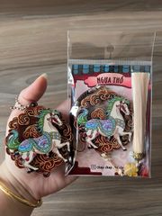 Móc Treo Gỗ 3D - Hình Ảnh NGỰA NGŨ HÀNH - Quà lưu niệm Việt Nam