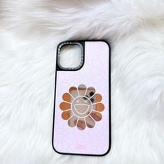 Case Ốp Điện thoại iPhone Hoa Cười Gương Nền Hồng x Murakami Flower Mirror CaseTify iPhone 17/16/Promax