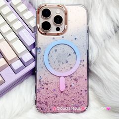 Case Ốp điện thoại iPhone Likgus Trong Ombre Nhiều Màu Bling Bling Magsafe iPhone 16/17/Promax