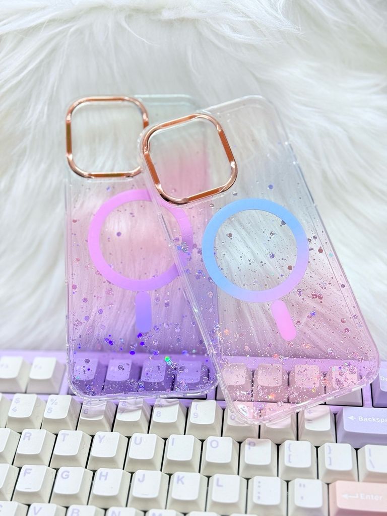 Case Ốp điện thoại iPhone Likgus Trong Ombre Nhiều Màu Bling Bling Magsafe iPhone 16/17/Promax