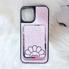 Case Ốp Điện thoại iPhone Hoa Cười Gương Nền Hồng x Murakami Flower Mirror CaseTify iPhone 17/16/Promax