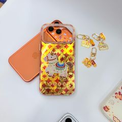 Case Ốp điện thoại iPhone Ngựa May Mắn Ánh Xà Cừ Vàng Đỏ iPhone 12/13/14/15/16/17Pro/Promax - Mã Thượng Hữu Phúc - Harmony Brings Wealth - TẾT