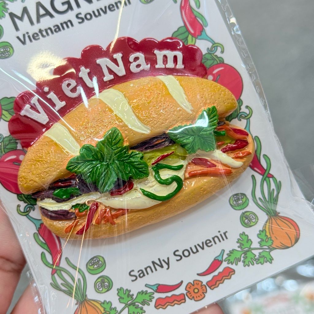 Nam Châm Gỗ 3D Trang Trí Tủ Lạnh Fridge Magnet - Món Ăn- Quà lưu niệm