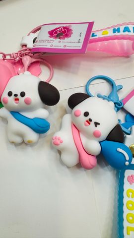 Móc Khóa Chó & Thỏ Cà Rốt Dây Happy Nhiều Mẫu