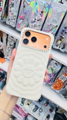 Case Ốp Điện thoại iPhone TAKASHI MURAKAMI x CASETiFY FLOWERS BLOOM Màu Kem Basic iPhone 17/16/15Pro/Promax