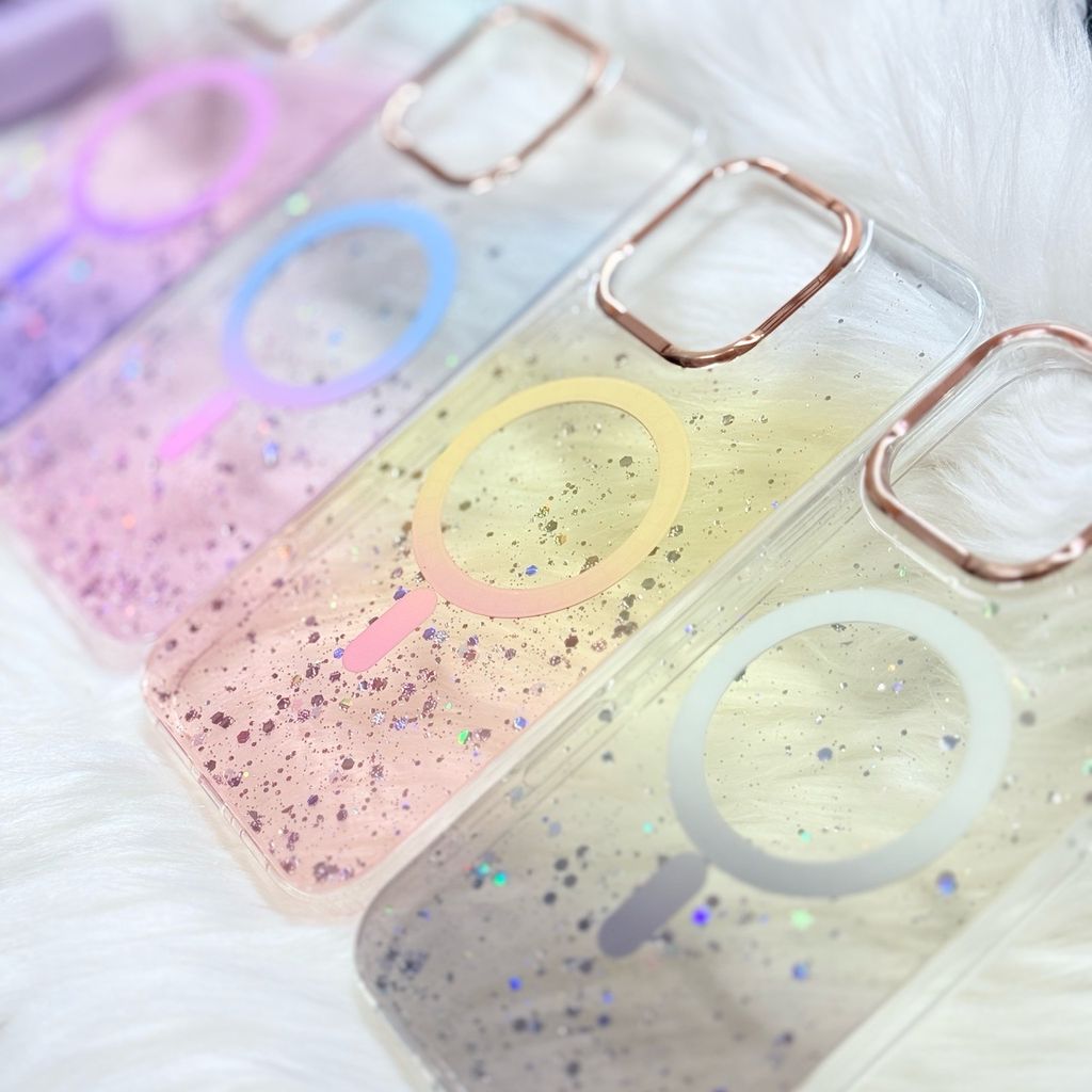 Case Ốp điện thoại iPhone Likgus Trong Ombre Nhiều Màu Bling Bling Magsafe iPhone 16/17/Promax