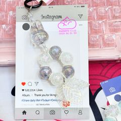 Dây đeo điện thoại vòng kèm lá và thỏ