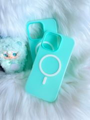 Case Ốp điện thoại iPhone Magsafe Trơn 2 Lớp Basic màu Xanh Pastel iPhone 13/14/15/16/Pro/Promax