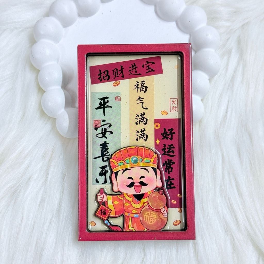 Magnet Trang Trí Tủ Lạnh Vuông Ông Thần Tài Thần Tài Tết ( 5 Mẫu)