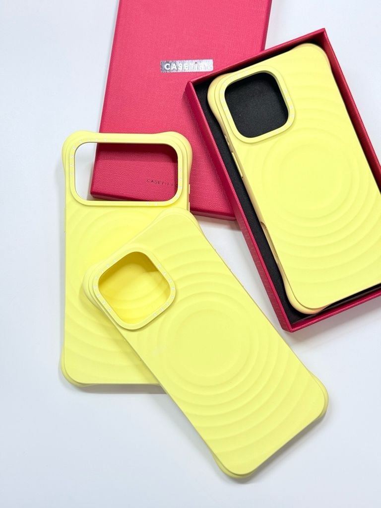 Case Ốp Điện thoại iPhone Casetify Ripple Case Màu Vàng Pastel Magsafe Basic iPhone 17/16/15Pro/Promax