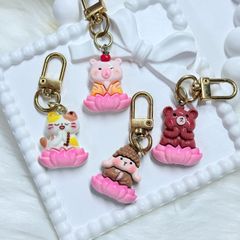 Móc treo điện thoại mini cute dễ thương - MẪU NGỒI HOA SEN