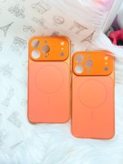 Case Ốp Điện thoại iPhone Nhám Màu Cam Basic Bảo Vệ Camera Magsafe Basic iPhone 17/16/15Pro/Promax