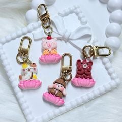 Móc treo điện thoại mini cute dễ thương - MẪU NGỒI HOA SEN