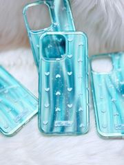 Case Ốp điện thoại iPhone Trái Tim Xanh (Blue Love) Hologram Bling Bling iPhone 13/14/15/16/Pro/Promax