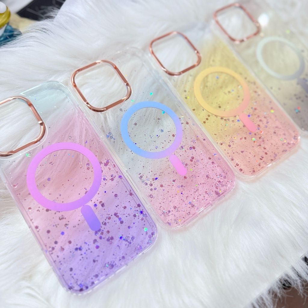 Case Ốp điện thoại iPhone Likgus Trong Ombre Nhiều Màu Bling Bling Magsafe iPhone 16/17/Promax