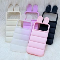 Case Ốp điện thoại iPhone Tai THỎ chất silicone phao  iPhone 15/16/17Pro/Promax