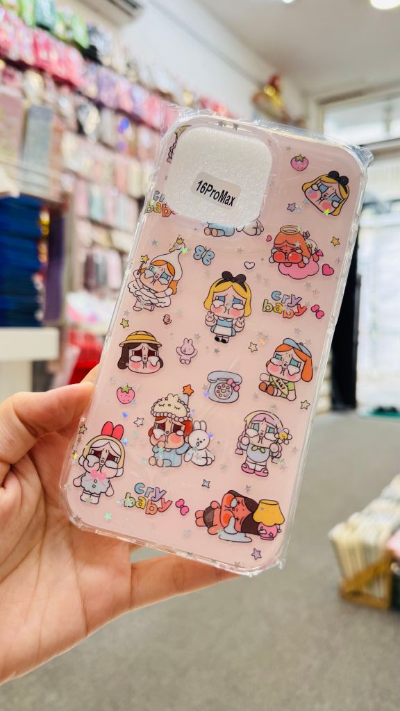 Case Ốp điện thoại iPhone Cry Baby Bling Bling iPhone 13/14/15/16/Pro/Promax